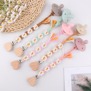 Cartone animato amore faggio <span class=keywords><strong>ciuccio</strong></span> Clip creativo fatto a mano tessitura piccola corda di cotone margherita catena <span class=keywords><strong>ciuccio</strong></span> - Product Image 2