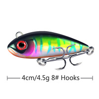 Leurre de pêche VIB mini ABS 4cm 4.5g, 6 couleurs, type crayon, pour la pêche au bar, au tilapia et en eau salée