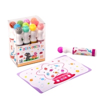 Marqueur à points lavable, faible MOQ, directement de l'usine, personnalisable, encre non toxique 40 ml, marqueur graffiti pour enfants 3+, dessin, lot de 12, coffret cadeau