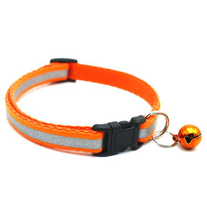 럭셔리 스트라이프 나일론 애완 동물 강아지 고양이 개 목걸이 클래식 전술 스타일 야간 가시성 리본을위한 부드러운 내구성 반사 조명 - Product Image 5