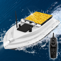 Barco Cebador de Plástico con Control Remoto GPS HOWELL D26, Motores Dobles, Retorno Automático, Luces de Pesca Nocturna, Alcance de Control de 500m, para Carpas