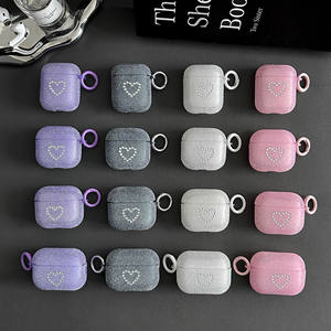 เคสหูฟังสำหรับ airpods 4พร้อมตะขอเกี่ยวสายเพชรสีลูกกวาดแวววาวสำหรับ airpopds Pro 2ND - Product Image 4