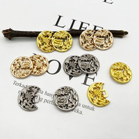 Bouton de col central œil de chat personnalisé, élégant, pour robe chinoise, costume, ornement, décor, HANfu, boucle en alliage de zinc, écologique