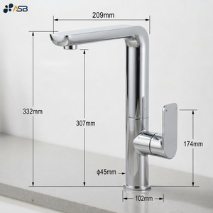 Miscelatore per lavabo moderno <span class=keywords><strong>Bassini</strong></span> <span class=keywords><strong>Bassini</strong></span> in rame con valvola in ceramica, design flessibile, getto aerato, oro rosa spazzolato - Product Image 4