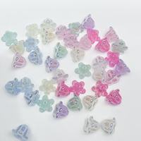 Perles acryliques 3D en forme de fleur clochette, plaquées UV et lumineuses, à trou traversant, pour la création de chaînes de téléphone, de décorations de voiture et de bijoux faits main