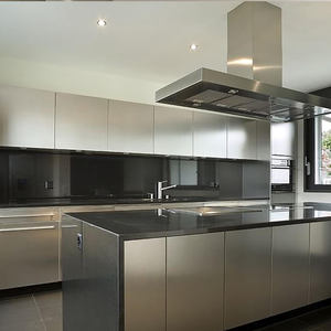 전체 집 맞춤형 미국 소프트 닫기 경첩 아래로 당겨 금속 스테인레스 스틸 주방 찬장 캐비닛 가정용 주방 - Product Image 3