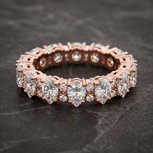 New Design 2CT Round Cut CVD Lab Made Diamond Anniversary <b>Ring</b> 14K Rose Gold Wedding <b>Ring</b> for Women Fine Jewelry - Product Image 1