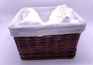 Cesti di Stoccaggio in Vimini Intrecciato Extra Large per Attrezzi, Vestiti, Patate, Vendita all'Ingrosso, Cesto per Bucato in Vimini Foderato con Manico - Product Image 4