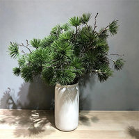 Ranting Pinus Buatan Berkualitas Tinggi L828, Cabang Pinus Palsu, Tanaman Hias Plastik, Bonsai, Dekorasi Natal, Pernikahan, dan Rumah