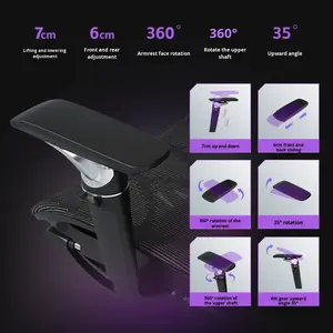 Silla de Oficina Ergonómica Moderna de Malla para Juegos de Computadora con Reposapiés Reclinable Extensible de Nailon <span class=keywords><strong>HBADA</strong></span> E3 Pro - Product Image 2