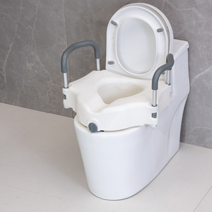 Toilet Height Increaser With Detachable <b>Grab</b> <b>Bars</b> For Elderly And Rehabilitation Use 100Kg Capacity Aluminum Alloy HDPE - Product Image 1