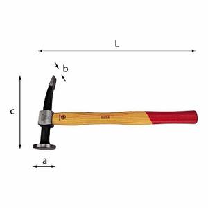 Marteau 392 de 18 pouces de long, tête ronde de 1 pouce de diamètre, manche en bois de qualité DIY - Product Image 1