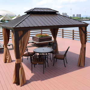 Pergola <span class=keywords><strong>en</strong></span> acier robuste, <span class=keywords><strong>abri</strong></span> d'ombrage extérieur pour <span class=keywords><strong>jardin</strong></span> commercial, restaurant - Product Image 1