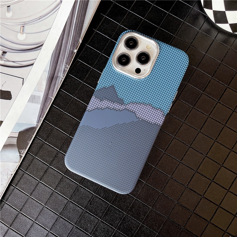 Mountain Peak Magnetic Attraction, Blue Background