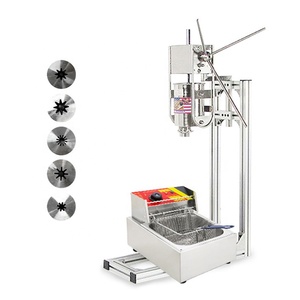 Máquina Manual para Rellenar <span class=keywords><strong>Churros</strong></span> con 5 Moldes y Boquillas, Freidora Eléctrica de 6L para Hacer <span class=keywords><strong>Churros</strong></span> Huecos, Equipo para Hacer Snacks - Product Image 6