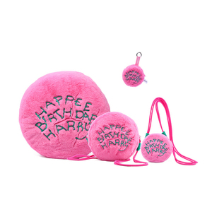 For Princess Super Soft Plush Toy Birthday Stress Relief <strong>Pillow</strong> Round Storage Hanging Bag Pendant PP Cotton Filled Pink Gift - Product Image 1