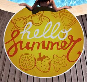 <span class=keywords><strong>Serviette</strong></span> <span class=keywords><strong>de</strong></span> couverture <span class=keywords><strong>de</strong></span> plage ronde <span class=keywords><strong>licorne</strong></span> imprimée ananas Hello Summer - Product Image 3