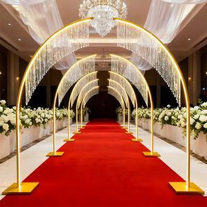 Arco de Metal de Lujo LANJO para Decoración de Pasillos de Boda, Soporte de Luz LED con Forma de Árbol, Fondo con Camino Iluminado - Product Image 1