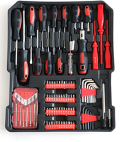 187 pièces ensemble d'outils ménagers de réparation automatique boîte à outils boîte à outils dans un boîtier de chariot en aluminium