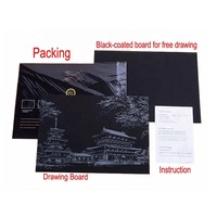 Cadeau d'anniversaire créatif pour enfants série urbaine colorée ville nuit paysage paysage peinture à gratter décor à la maison papier TOP encre