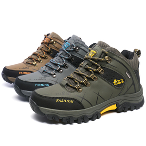 Stivali da Alpinismo da Uomo Scarpe da Escursionismo e Trekking all'Aperto per Backpacking Sportive da Trail <span class=keywords><strong>Sneakers</strong></span> Alte Allacciate in Pelle PU Invernali - Product Image 1
