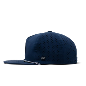 Mode Custom Logo Flache Krempe Baseball kappe Atmungsaktive wasserdichte PVC Kapitel Casual Hip Hop Hut - Product Image 3