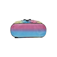 Sac à dos en cuir réfléchissant pour femme, pochette holographique à la mode, 1 pièce/sac en poly + fermeture éclair en Carton, 1 pièce