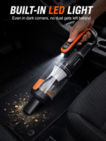 Aspirateur de voiture sans fil rechargeable, aspiration puissante de 20000 Pa, lumière LED, affichage numérique, embouts multiples, usine OEM