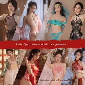 फेइमू महिलाओं की सेक्सी प्राचीन शैली hanfu qixi बेल्लिबैंड पतली चींगसम प्रलोभन वर्दी प्लस आकार सेक्स अंडरवियर - Product Image 3