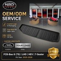 OEM/ODM Karpet Mobil 3D TPE Anti Air Anti Selip Ramah Lingkungan Sesuai Pesanan FCB Bao 8 HEV 7-Kursi 2025-2026 LHD |   MOQ 50 Set Cepat