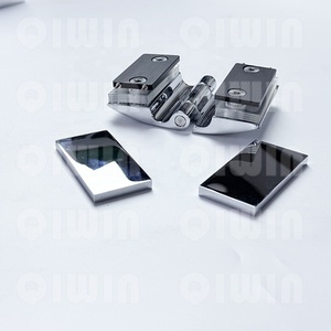 <strong>Russian</strong> <strong>Hinges</strong> Hidden Screws Chrome Plating <strong>Hinges</strong> for Shower Doors Glass to Glass - Product Image 4