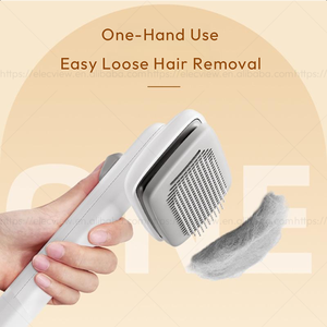 Elecpet Brosse à poils pour chien Peigne pour chat Outil de toilettage Brosse à poils réglable en acier inoxydable Peigne pour chiens et chats Facile à nettoyer - Product Image 3