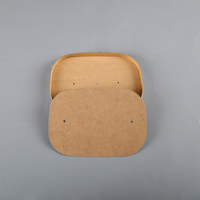 Boîte à lunch jetable en papier kraft imperméable avec revêtement UV et lamination brillante pour la restauration rapide et l'emballage à emporter
