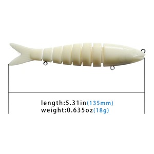 Leurre Artificiel ABS Non Peint 18g Multi-Segment pour la Pêche en Eau Douce et en Mer – Techniques de Pêche à la Carpe et à la Truite - Product Image 2