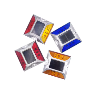 Nhà Máy Giá Năng Lượng Mặt Trời Đường Stud Ánh Sáng Nhôm Phản Quang Cat Eye Đánh Dấu LED Nhấp Nháy Đường Stud - Product Image 1