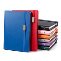 Carnet d'affaires personnalisé en cuir PU avec fermeture à sangle, journal de bureau personnalisé, vente en gros