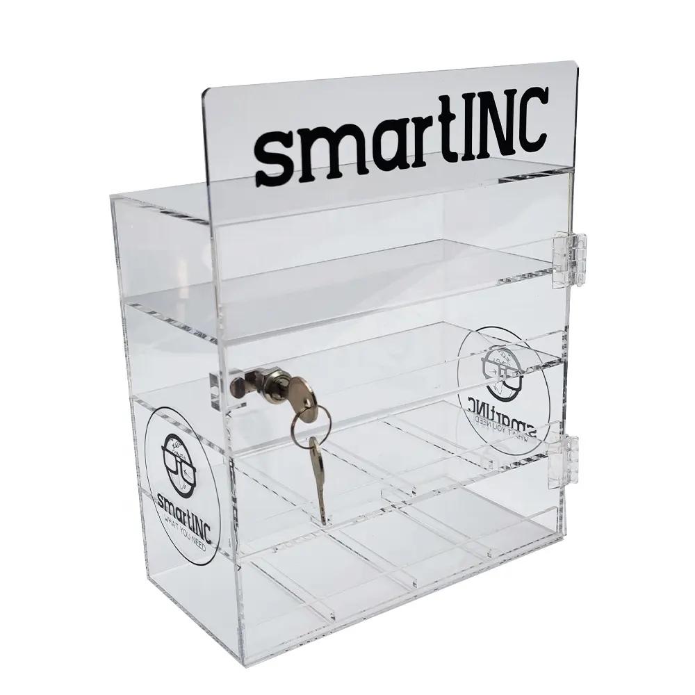 Cigarette display cabinet led cigarette display case Tobacco shop electronics counter top acrylic smoke display cabinet