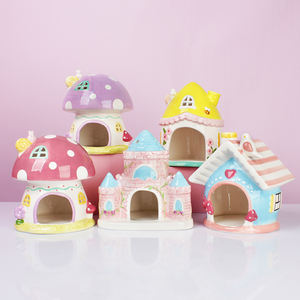 BONWILL Petco seramik Mini evcil hayvan hayvan kafesleri ve banyo Hamster Hideaway sarı mantar şekilli - Product Image 6