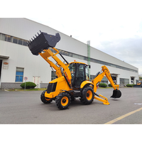 Backhoe Loader harga pabrik Backhoe 83C dengan lampiran penyapu jalan untuk lingkungan kasar