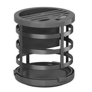 Soporte giratorio de lujo para cuchillos, estante de almacenamiento de acero inoxidable para encimera de cocina, organizador multifunción tipo Lazy Susan. - Product Image 2