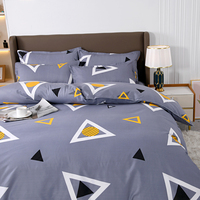 Ensemble de draps, housse de couette et taie d'oreiller en microfibre simple et personnalisable pour toutes les saisons