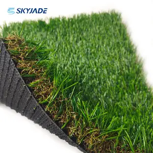 厂家批发35毫米假地毯草乙烯基栅栏绿色草坪人造草