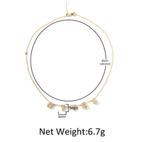 Hot Sale Mini Letters Necklace Cute Bubble Letter Chain DIY Charms Personalized Initial Letter Women Adjustable Jewelry