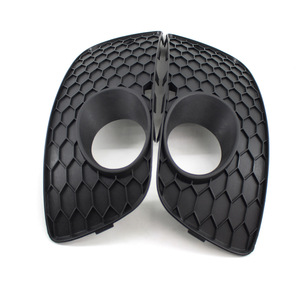 Volkswagen Fog Light Bezels Black <b>ABS</b> Mesh Grille Front Bumper Cover 2006-2009 Golf 5 GTI US Version - Product Image 1