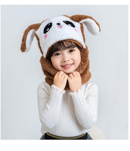 Niños lindos de peluche conejo oreja sombrero <span class=keywords><strong>cuello</strong></span> calentador invierno dibujos animados bufanda sombrero - Product Image 6