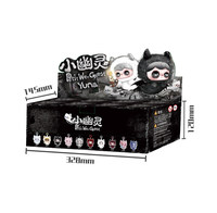 Vente en gros de figurines d'anime en peluche de la série Baby Three Yuna Petit Wee Ghost, pendentifs en peluche, jouets en peluche, boîte mystère pour cadeau d'Halloween