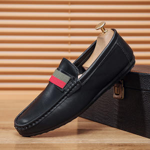 Chaussures de navigation pour hommes, nouvelle mode estivale, polyvalentes, confortables, à semelle souple, à enfiler, en cuir, décontractées et tendance - Product Image 5