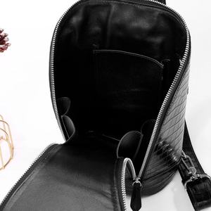 Sac de poitrine personnalisable en cuir de crocodile véritable pour homme, sac bandoulière OEM, sac à bandoulière, personnalisation d'échantillons - Product Image 6