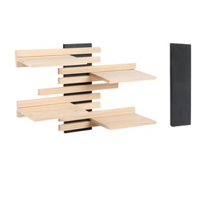 Wooden Wall Mounted Floating <b>Shelf</b> 4 Layers Solid Wood Multipurpose Storage <b>Rack</b> For Living Room - Product Image 5