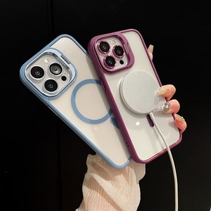 Funda Protectora para Teléfono con Anillo Magnético Transparente para Lente de Cámara TPU, Compatible con Carga Inalámbrica, para 11/12/13/<span class=keywords><strong>14</strong></span>/15/16 Pro Max, Anti-Caídas - Product Image 3